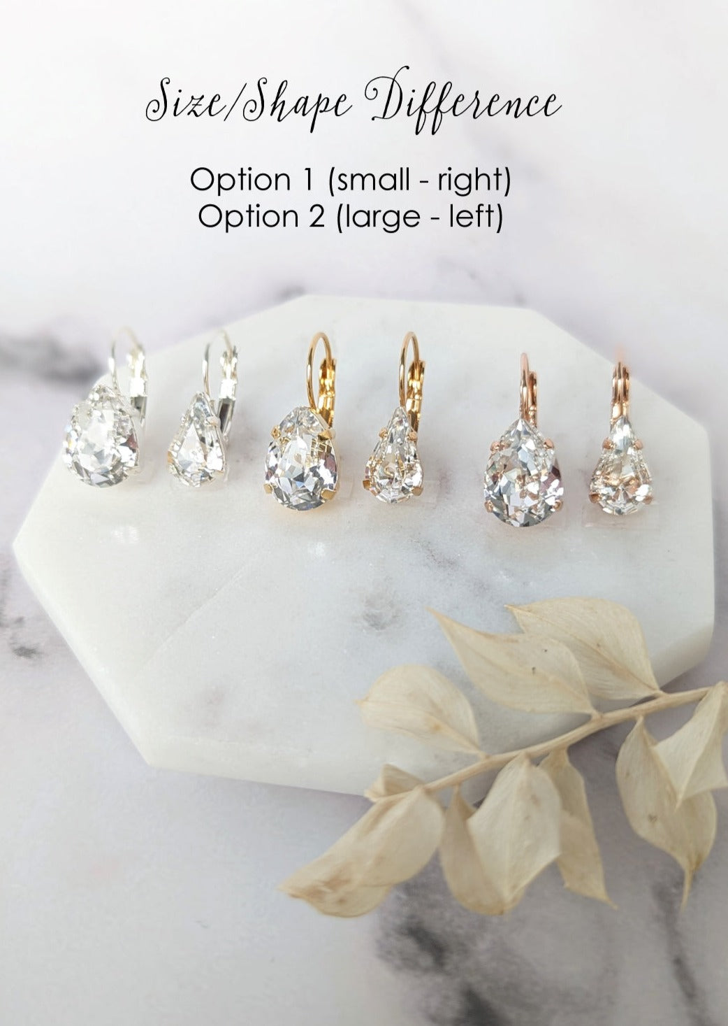 Boucles d'oreilles pendantes en cristal SARA