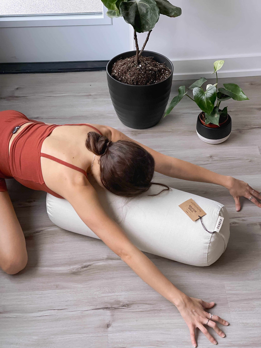 Round Yoga Bolster | Natural & Organic | Ivory White