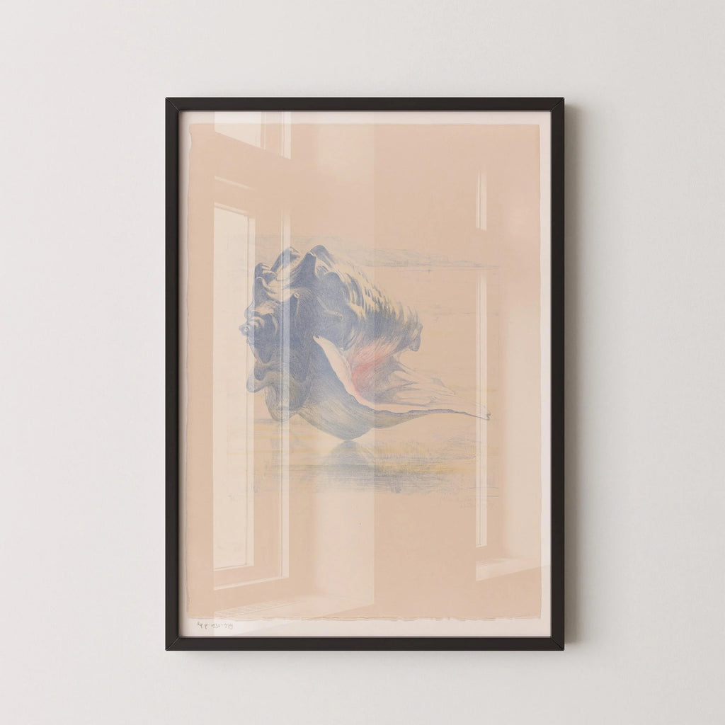 Impression d’art coquillage : Maurits van der Valk, beige et bleu