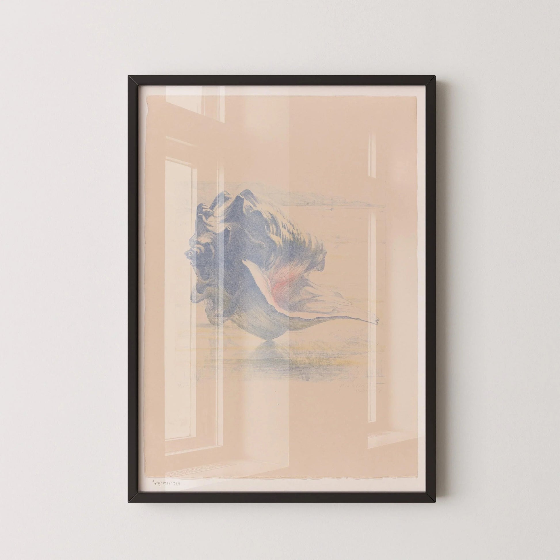Impression d’art coquillage : Maurits van der Valk, beige et bleu