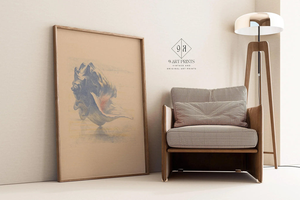 Impression d’art coquillage : Maurits van der Valk, beige et bleu