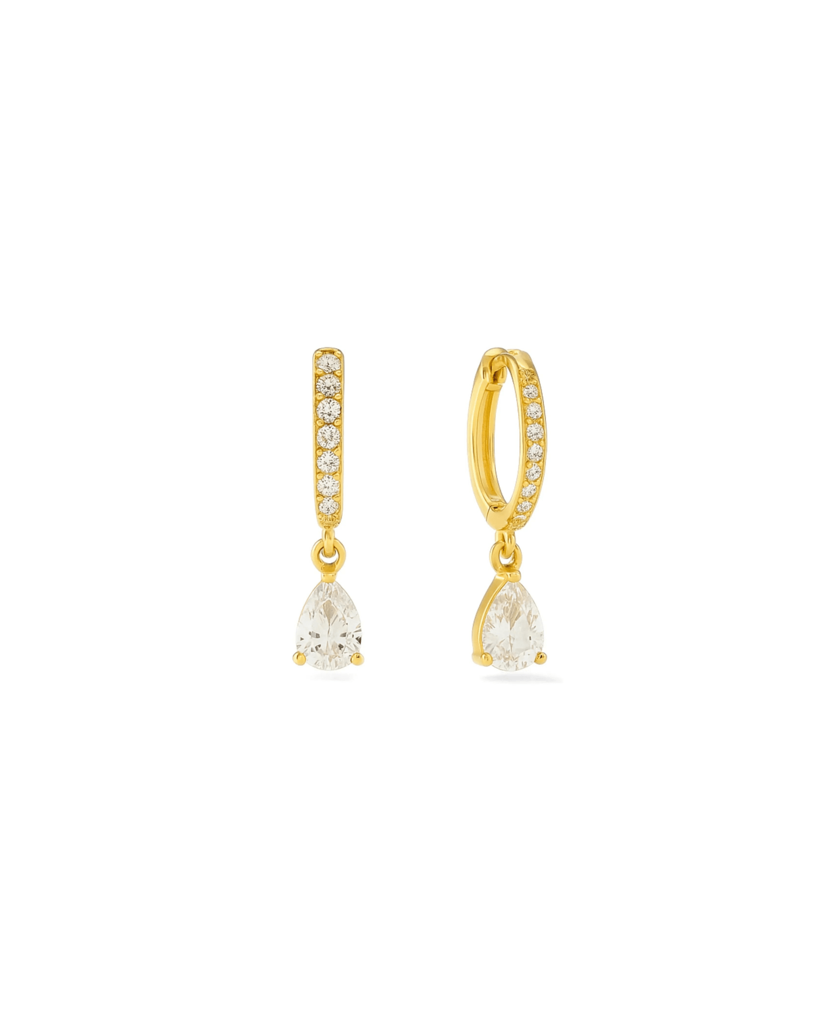 Boucles d'oreilles pendantes Mia en zircon