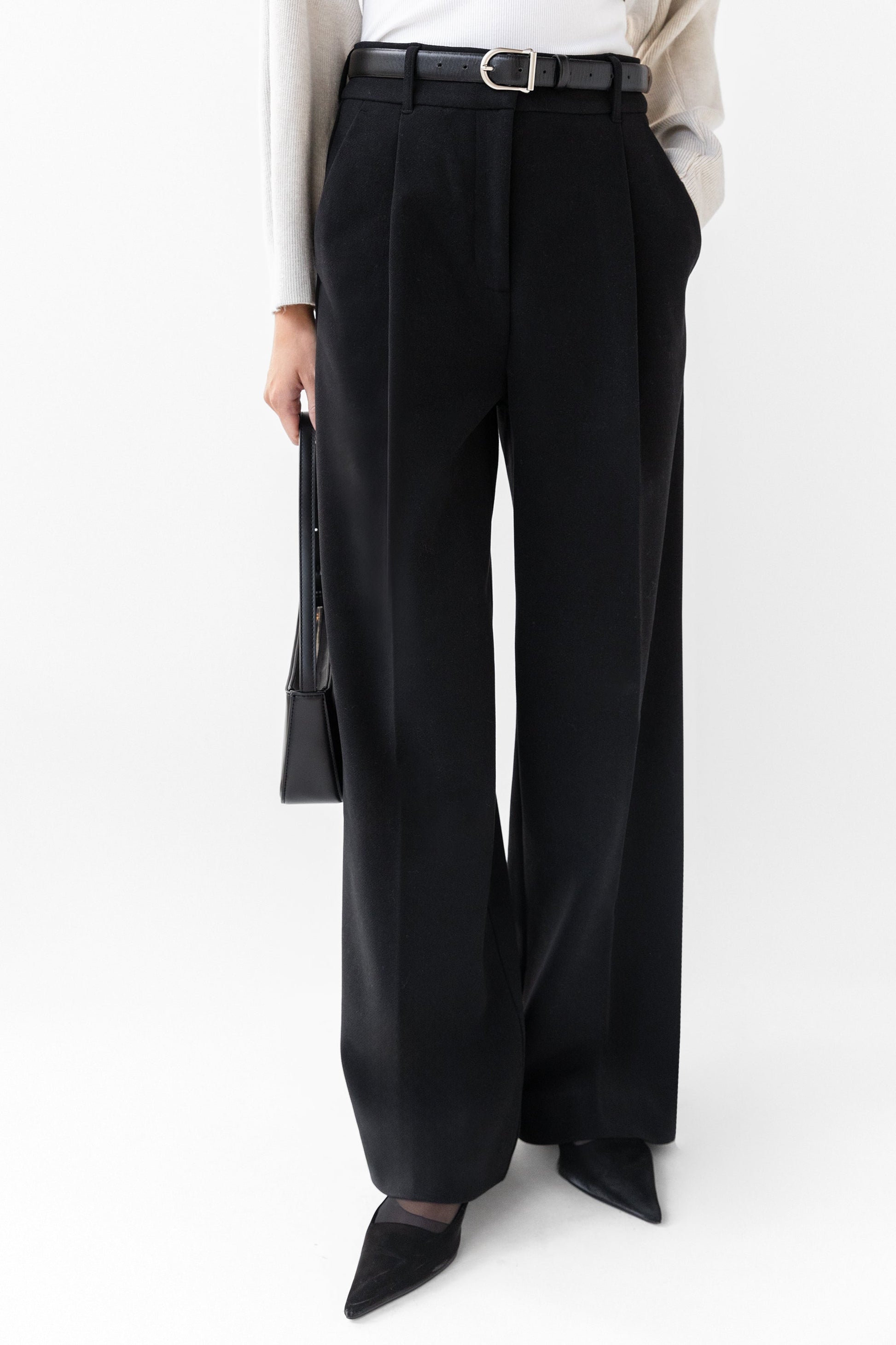 PANTALON À JAMBES LARGES