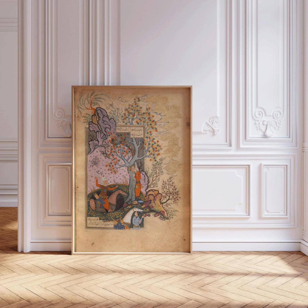 Impression giclée du Shahnama : Art miniature persan, poème épique de Firdausi (Encadré disponible)