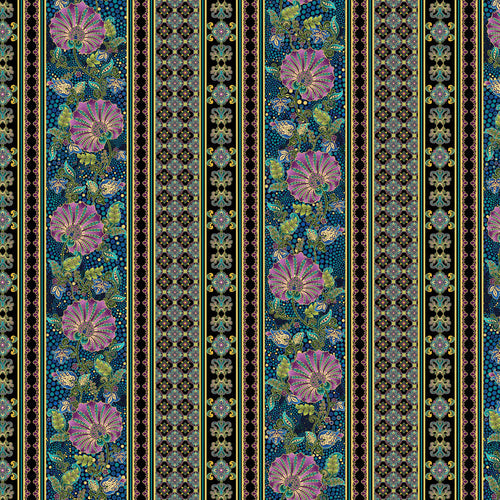 Shangri La par Painted Sky Studio - Rayures noires/multicolores