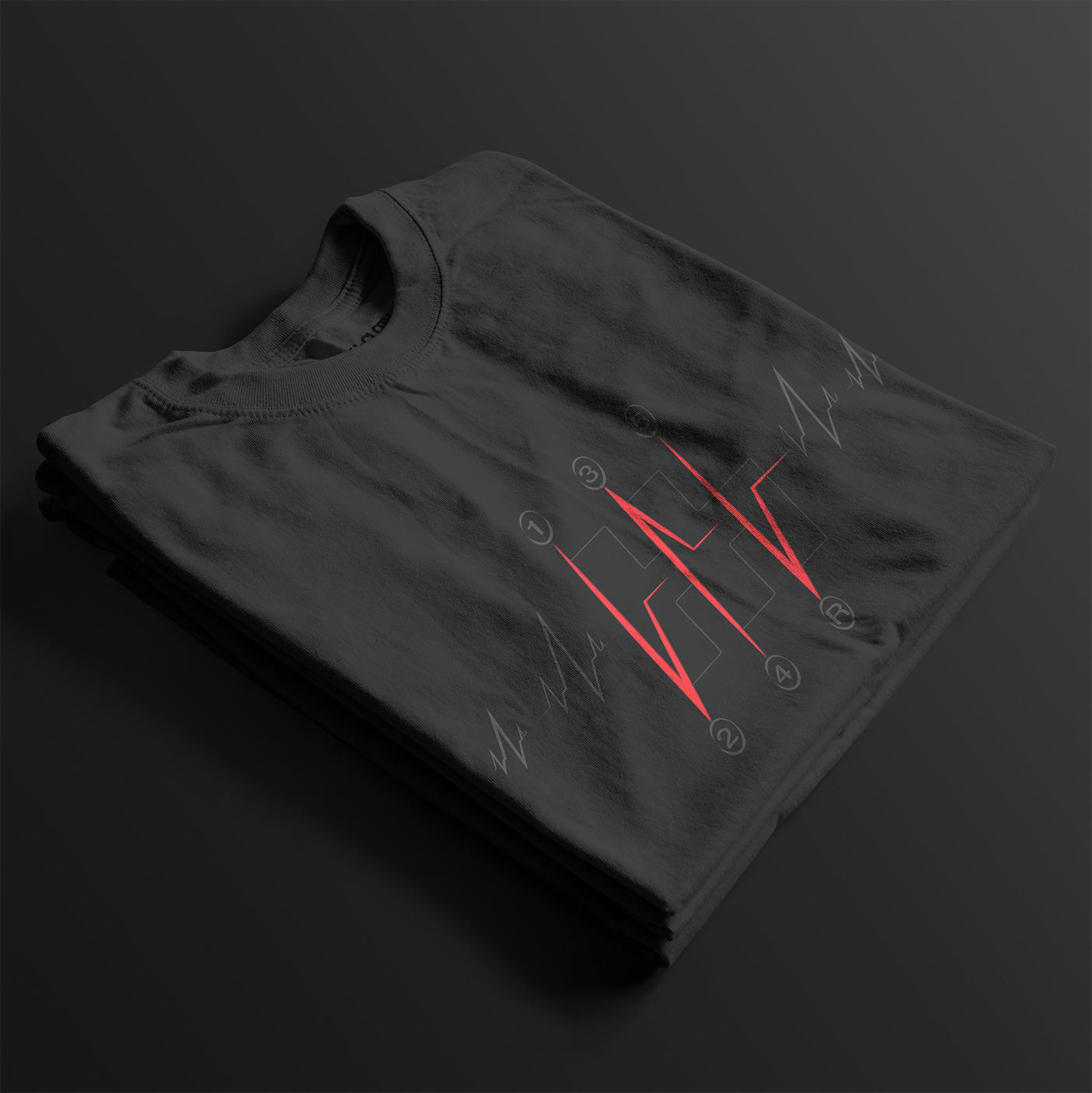 T-shirt graphique automobile avec changement de vitesse manuel et battement de cœur | Homme et femme (unisexe)