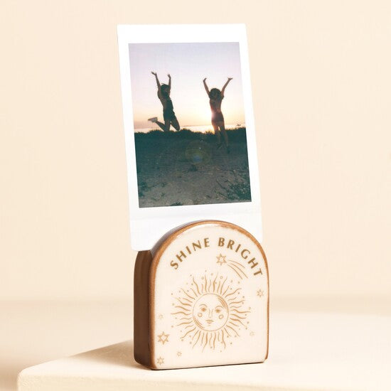 Ceramic Celestial 'Shine Bright' Photo Holder