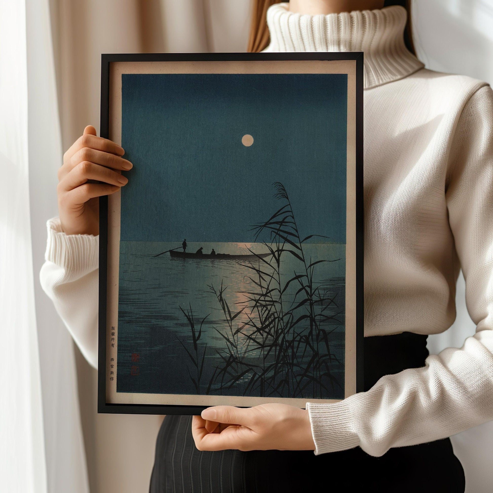 Shoda Koho Moonlit Sea Giclee Print : Art Ukiyo-e japonais vintage