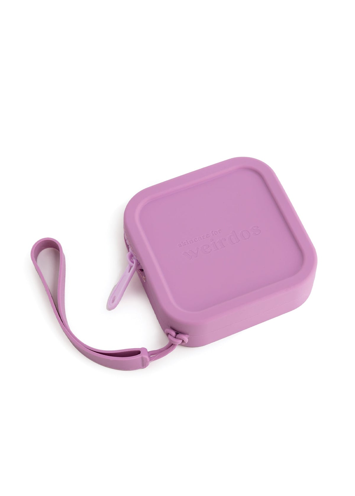 pochette en silicone avec logo zippé