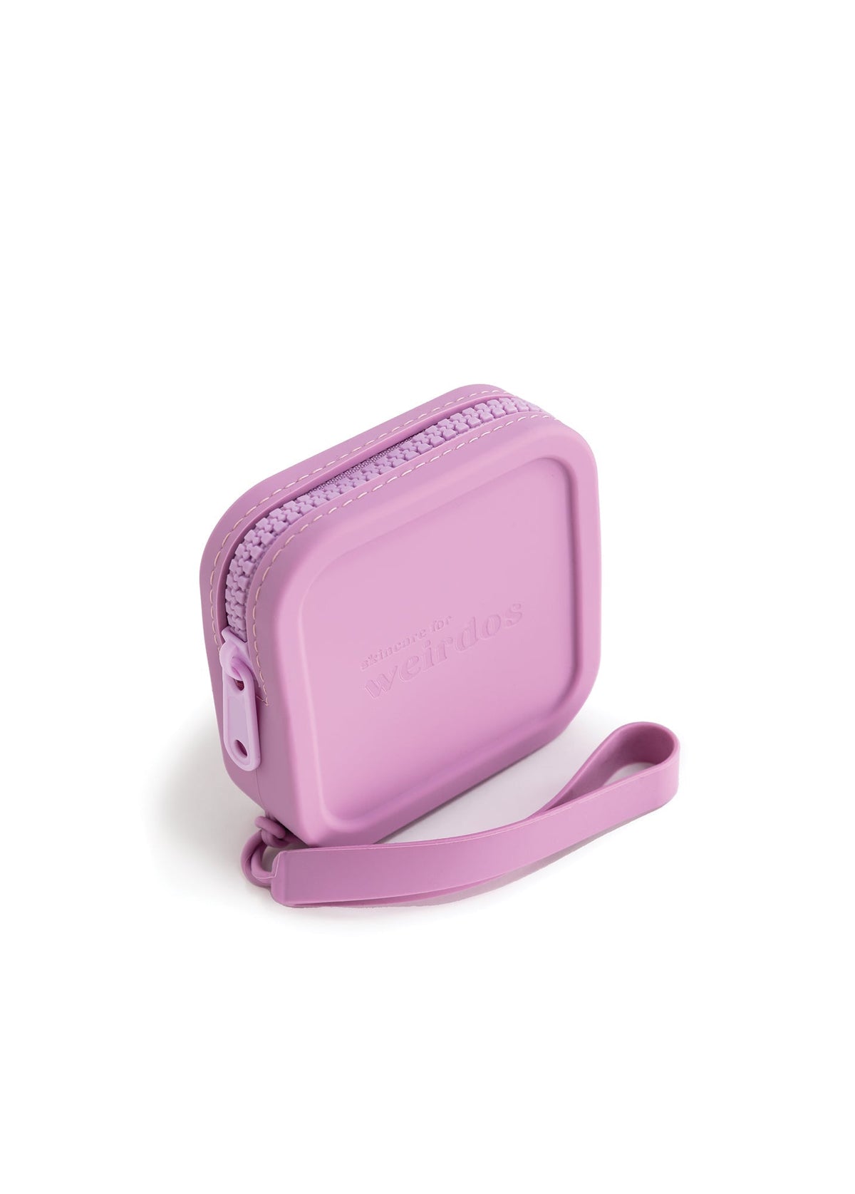 pochette en silicone avec logo zippé