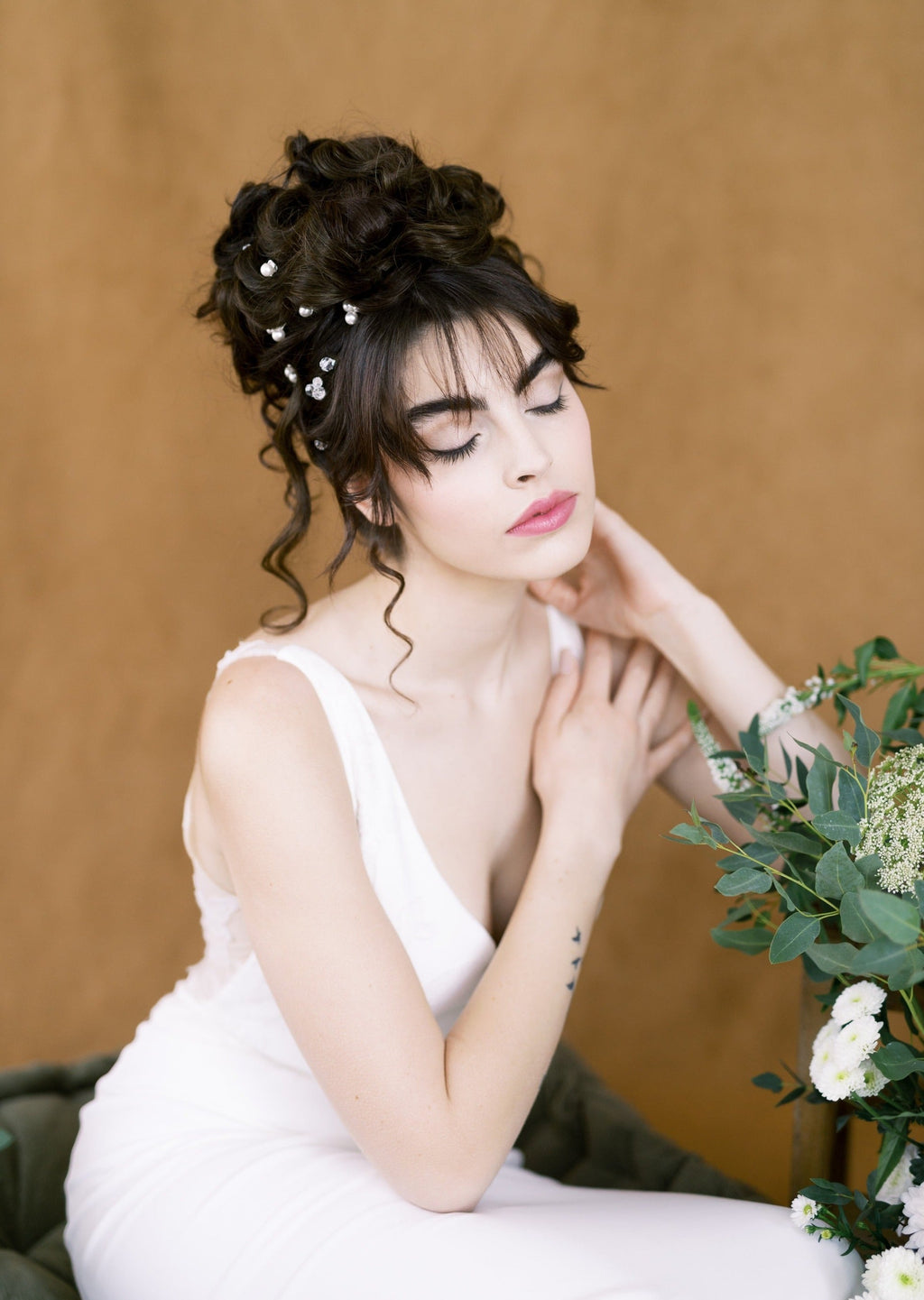 MILLIE Crystal and Pearl Cluster Hair Pins