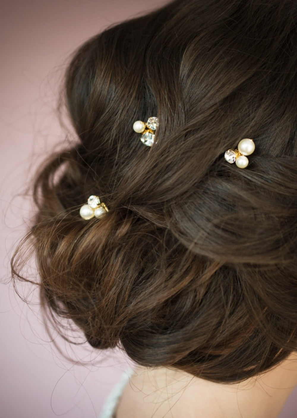 DAYNA Pearl & Crystal Wedding Hair Pins
