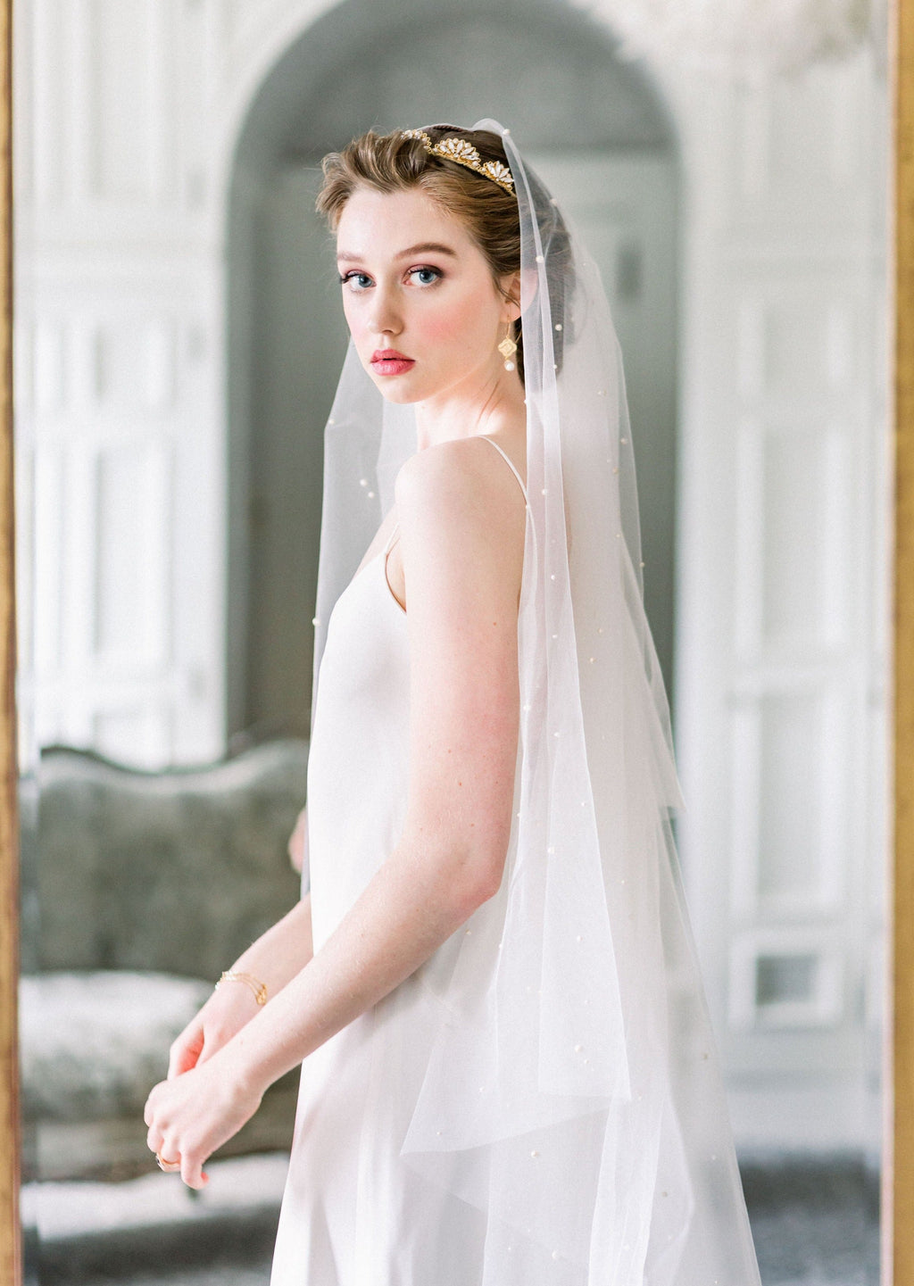 DAPHNE Scalloped Filigree Bridal Tiara