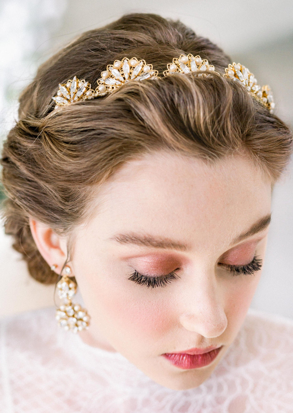 DAPHNE Scalloped Filigree Bridal Tiara