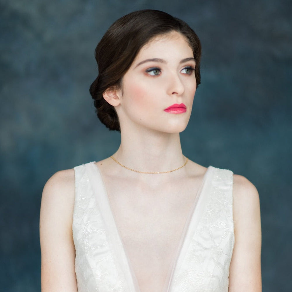 JULIA Crystal Bridal Back Drop Necklace