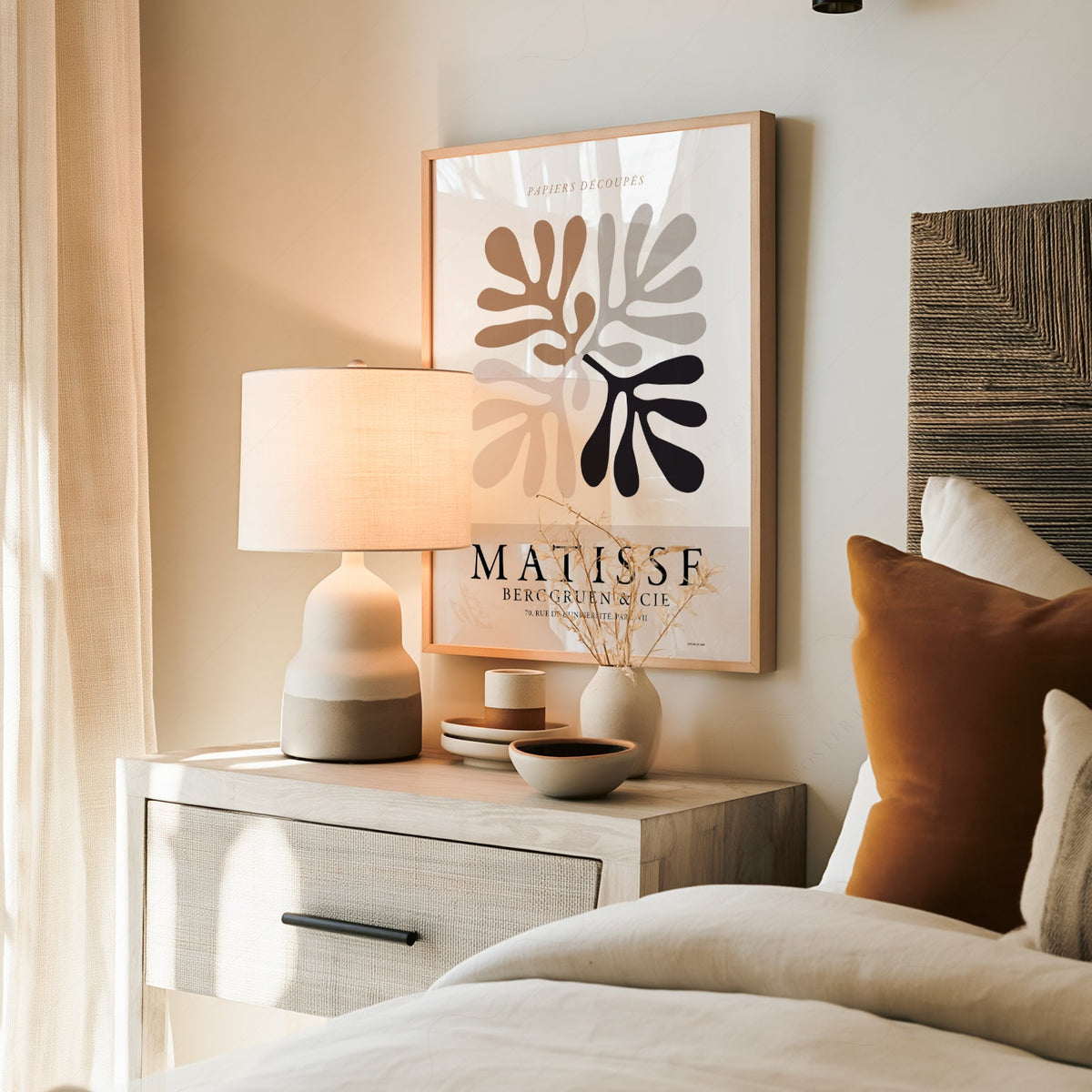 Henri Matisse Papiers Découpés Art Print – Neutral Leaf Wall Poster