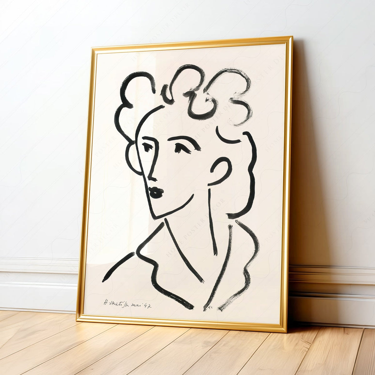 Henri Matisse Tete Marie Jose Art Print – Minimalist Line Drawing Poster