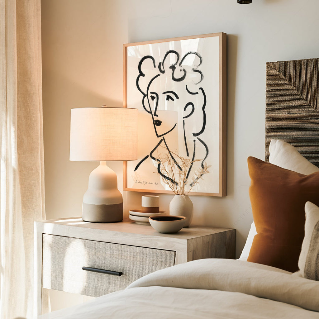 Henri Matisse Tete Marie Jose Art Print – Minimalist Line Drawing Poster