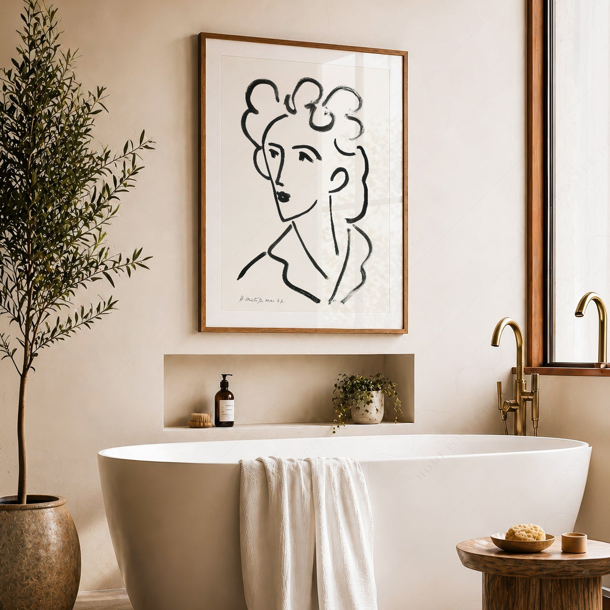 Henri Matisse Tete Marie Jose Art Print – Minimalist Line Drawing Poster