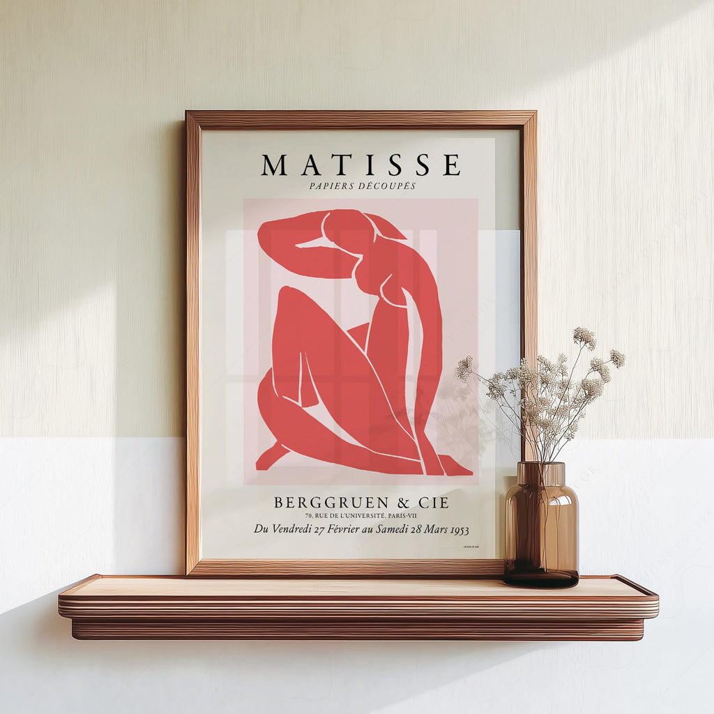 Henri Matisse Blue Nude Exhibition Poster – Modern Art Print Wall Decor