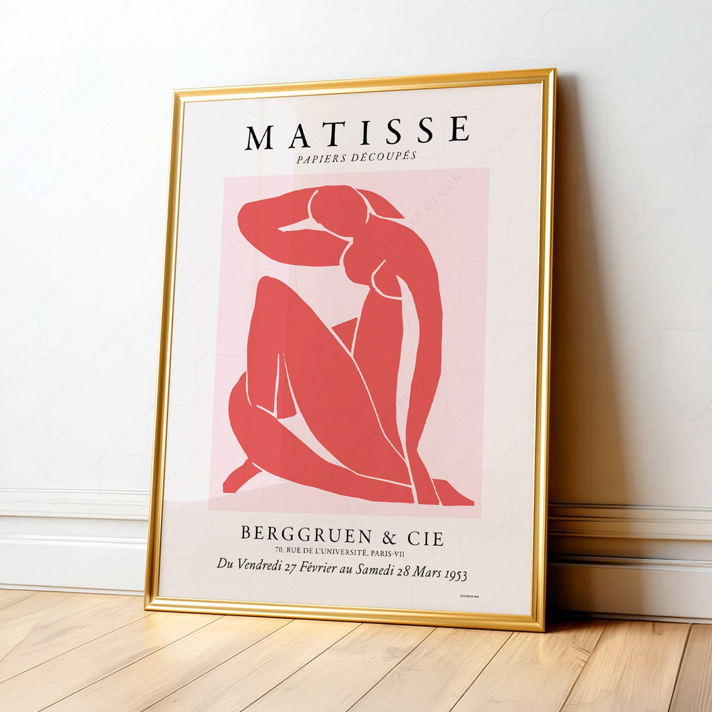 Henri Matisse Blue Nude Exhibition Poster – Modern Art Print Wall Decor