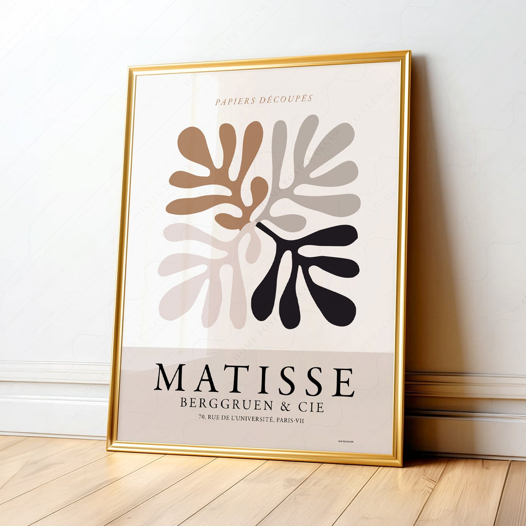 Henri Matisse Papiers Découpés Art Print – Neutral Leaf Wall Poster