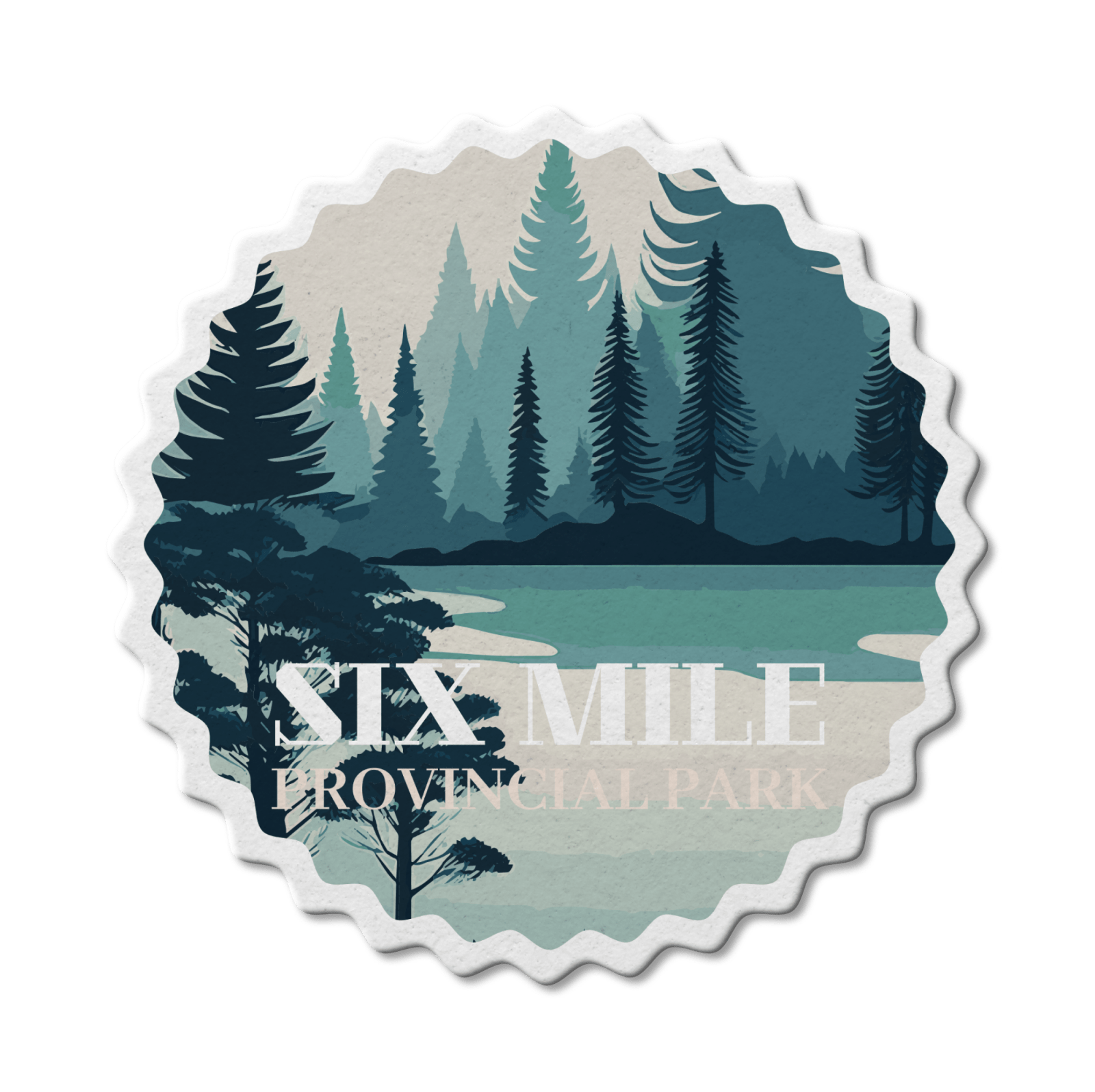 Six Mile Ontario Provincial Park Waterproof Vinyl Sticker, Canada Parks