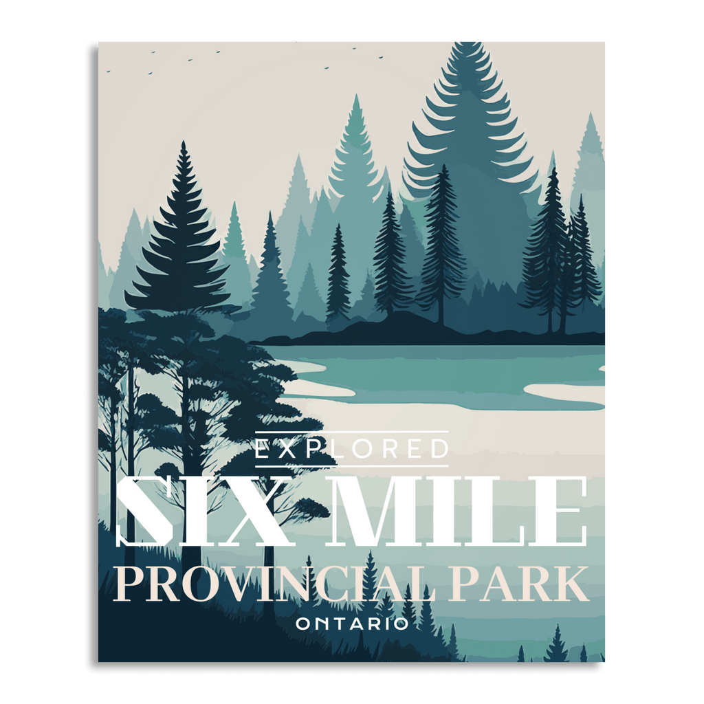Six Mile Provincial Park 'Explored' Poster, Canada Parks