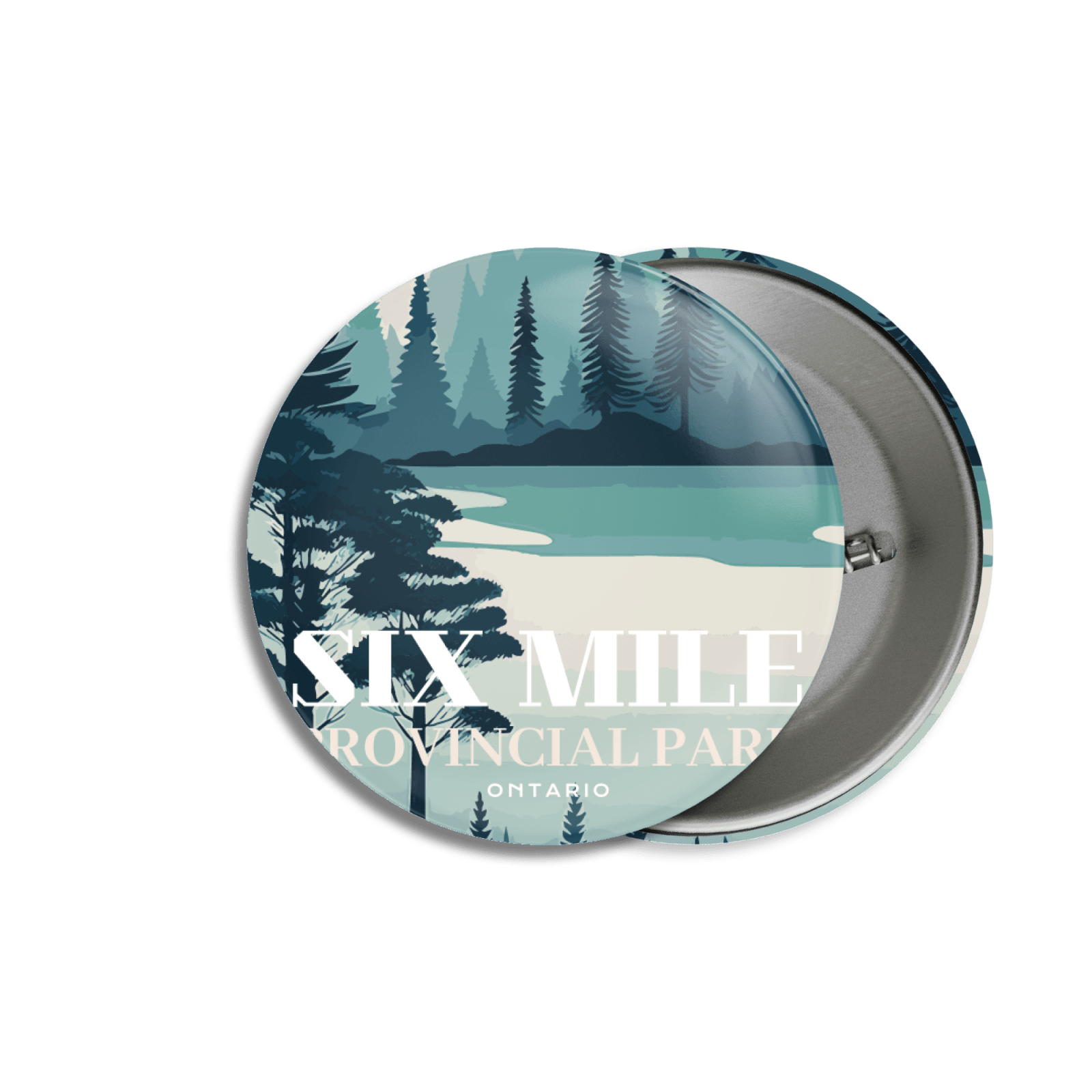 Six Mile Provincial Park of Ontario Pinback Button, Canada Parks