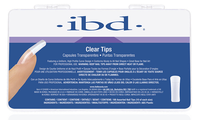 IBD Classic Clear Nail Tips 100 box
