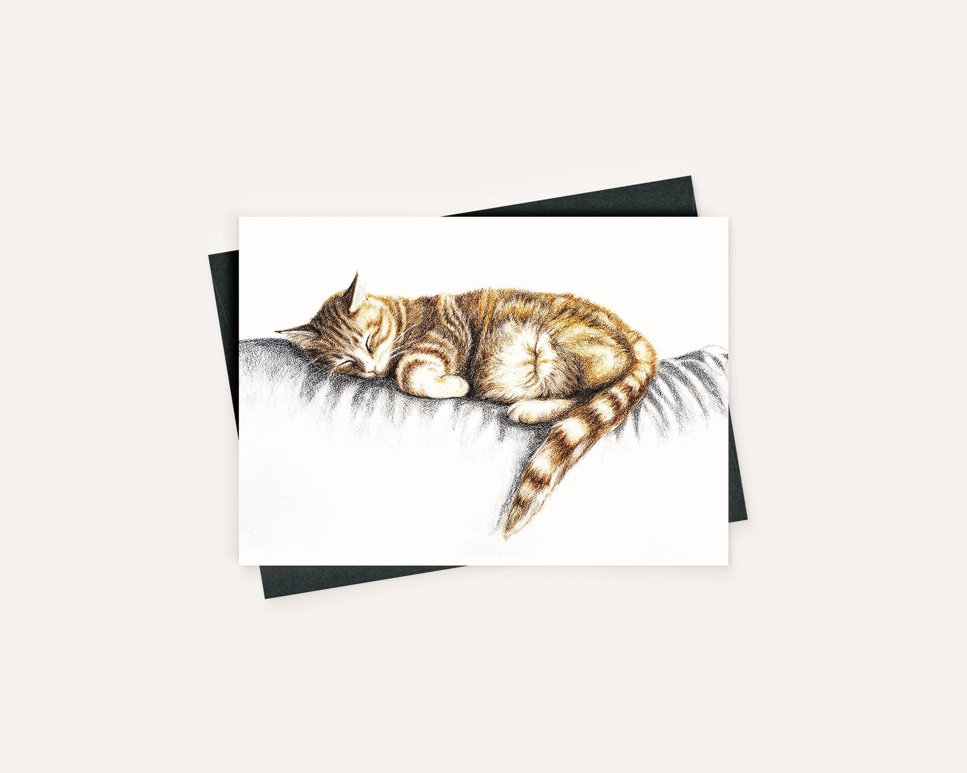 Sleeping Cat - Greeting Card