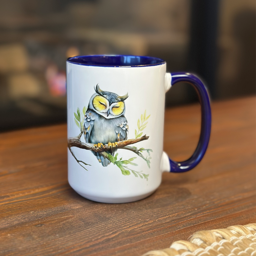 Tasse hibou endormi