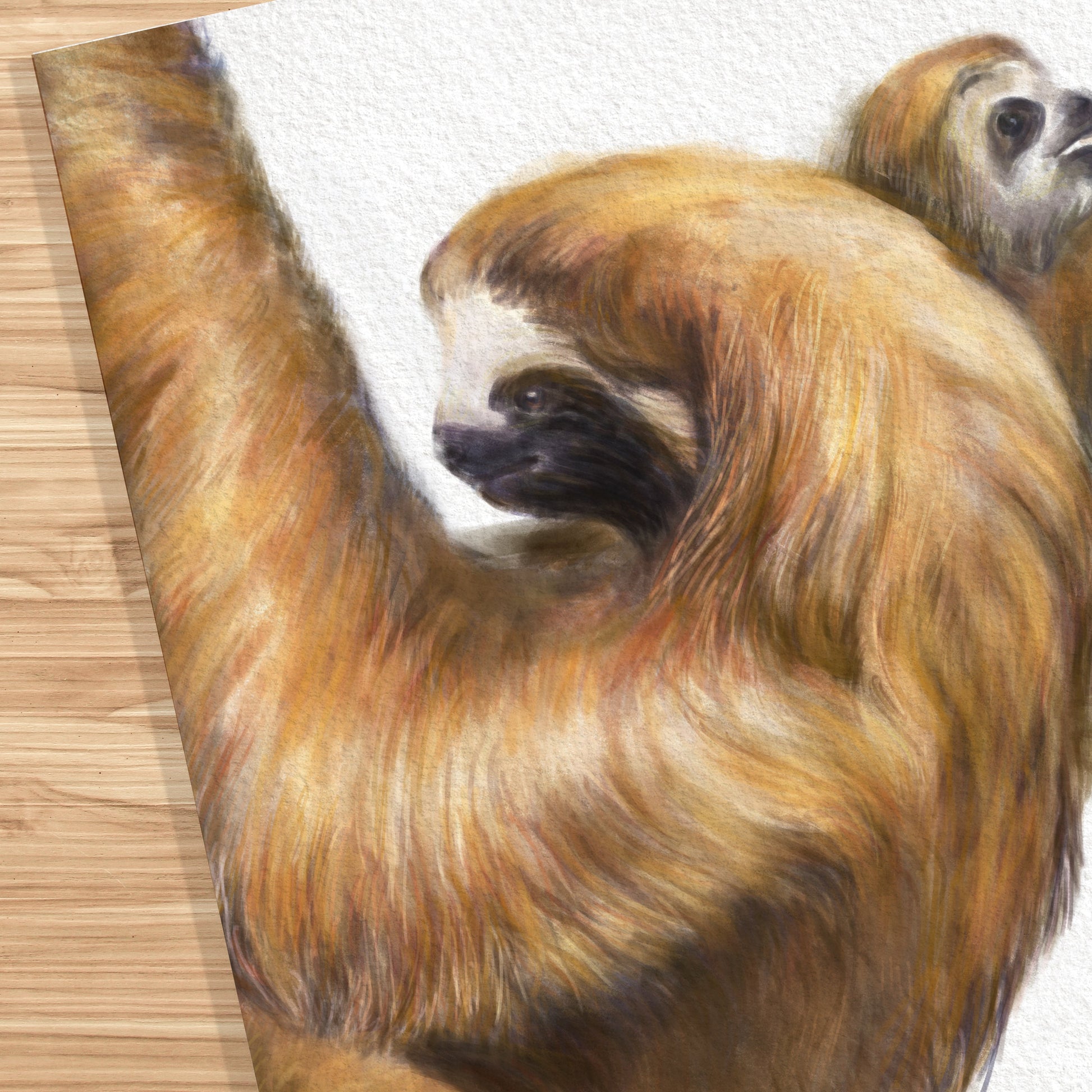 Illustration de bébé paresseux et sa maman