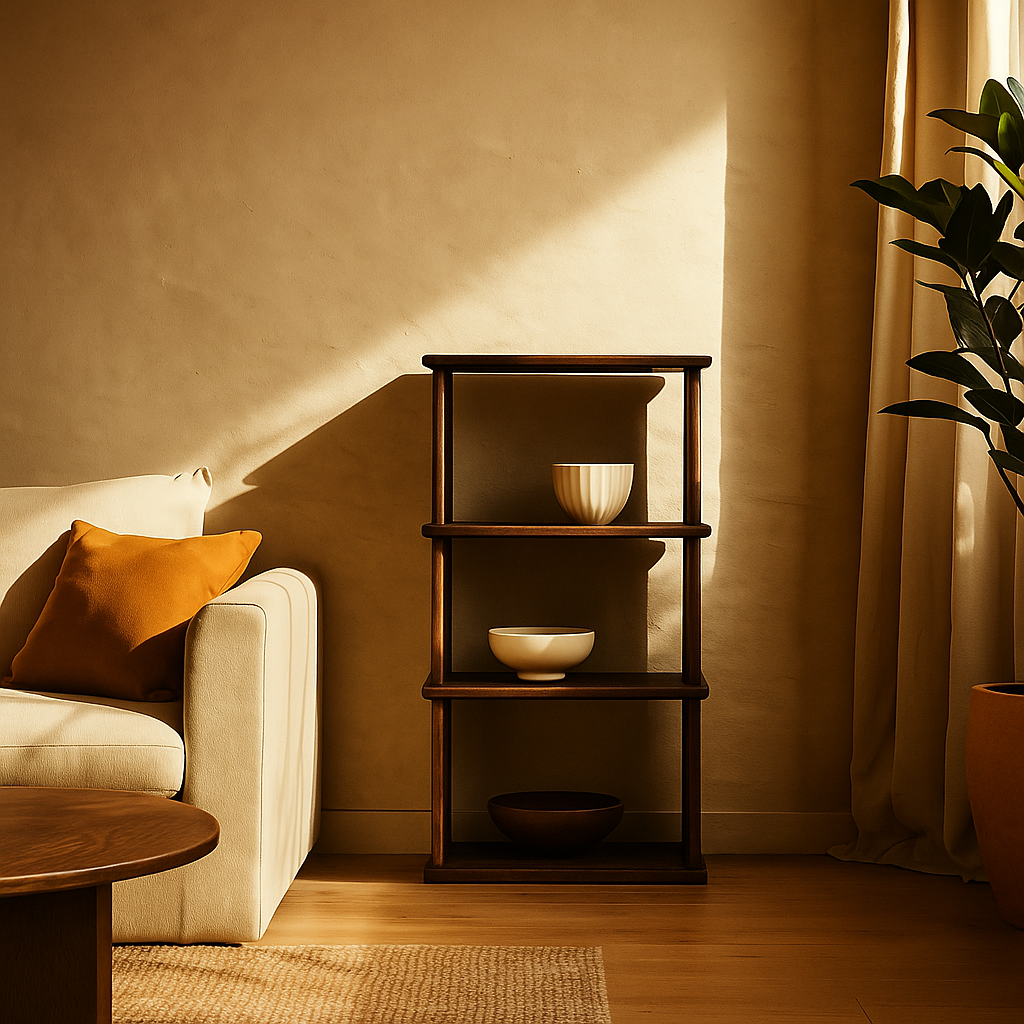 Small bookshelf in walnut