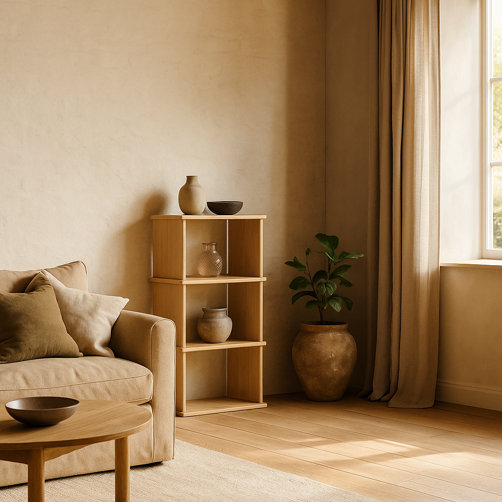 Small bookshelf in white oak