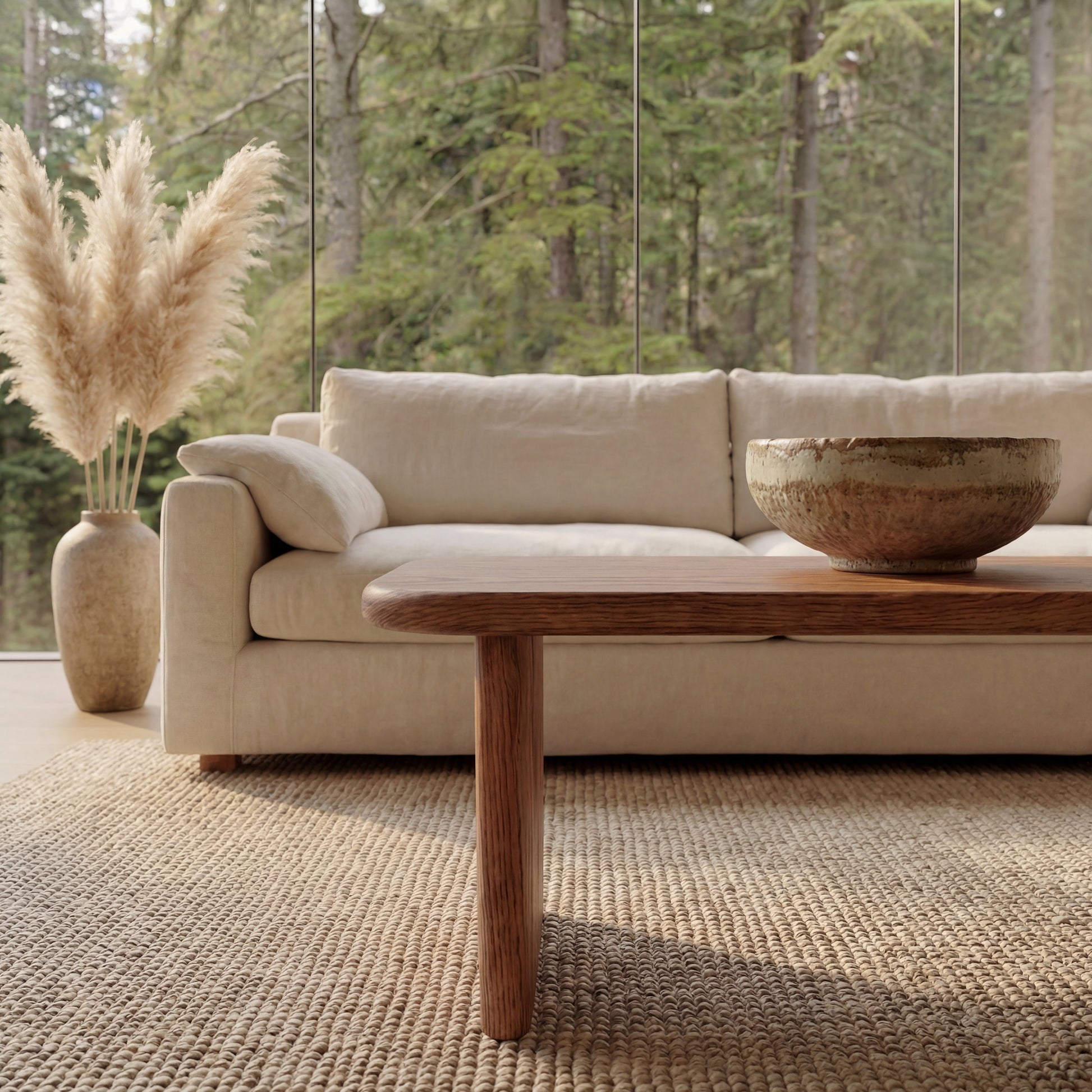 40 Inch Coffee Table in Red Oak