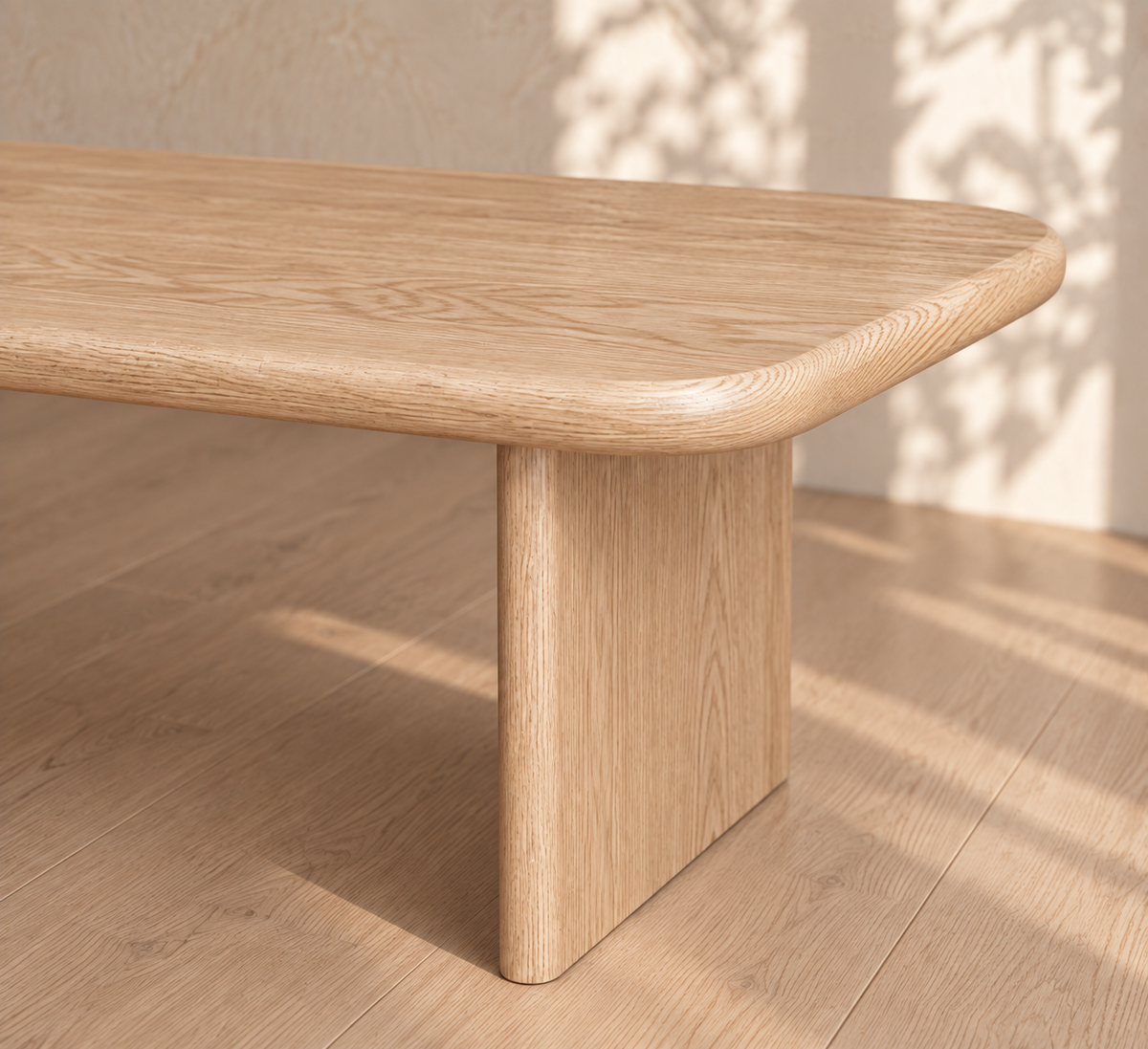 40 Inch Coffee Table in White Oak