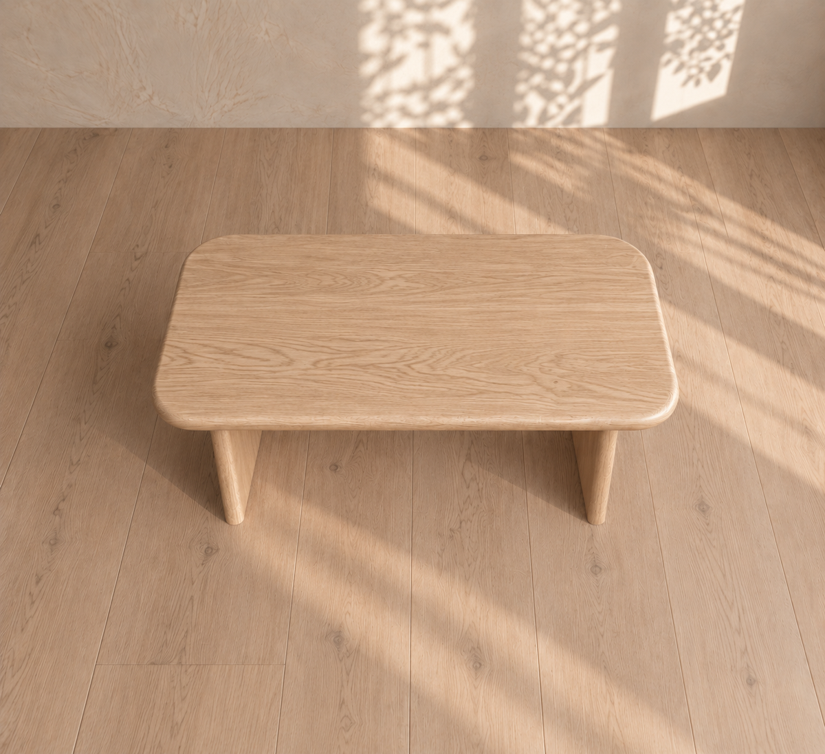 40 Inch Coffee Table in White Oak