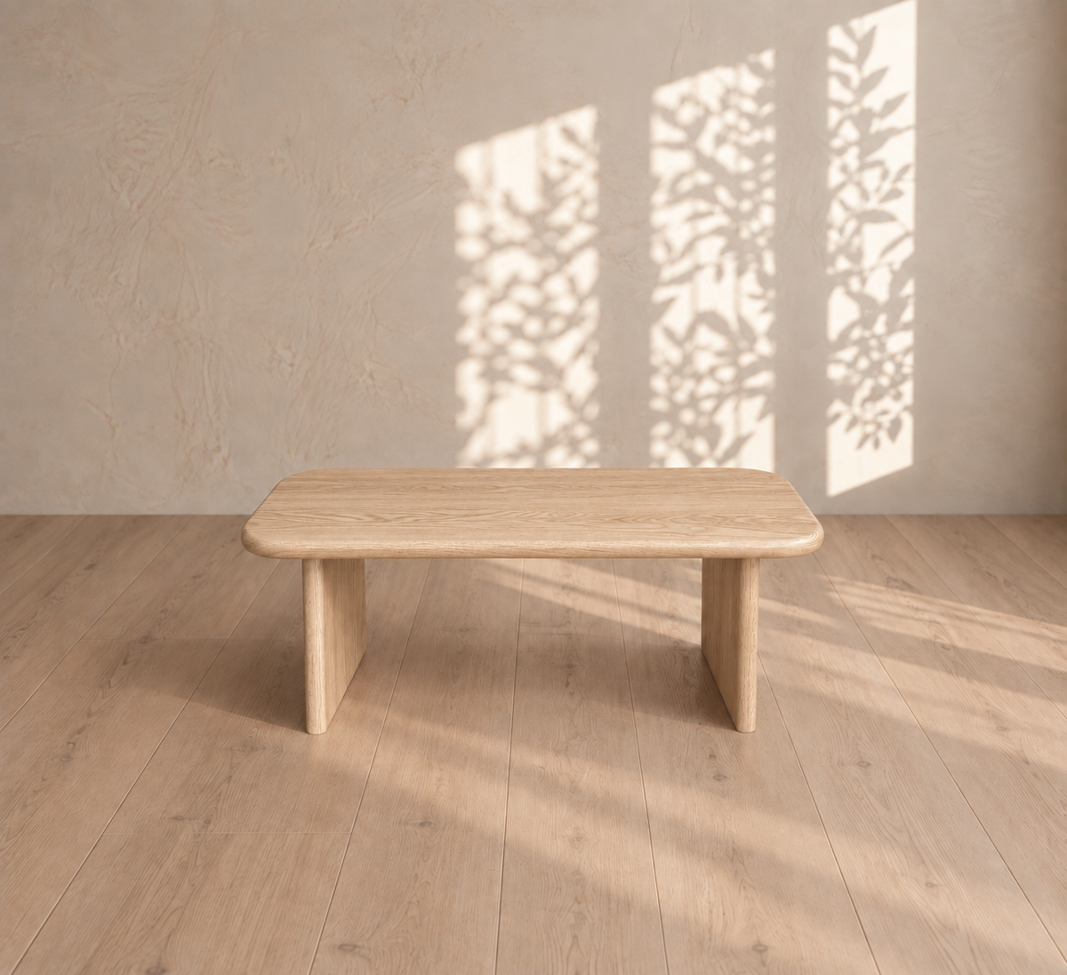 40 Inch Coffee Table in White Oak