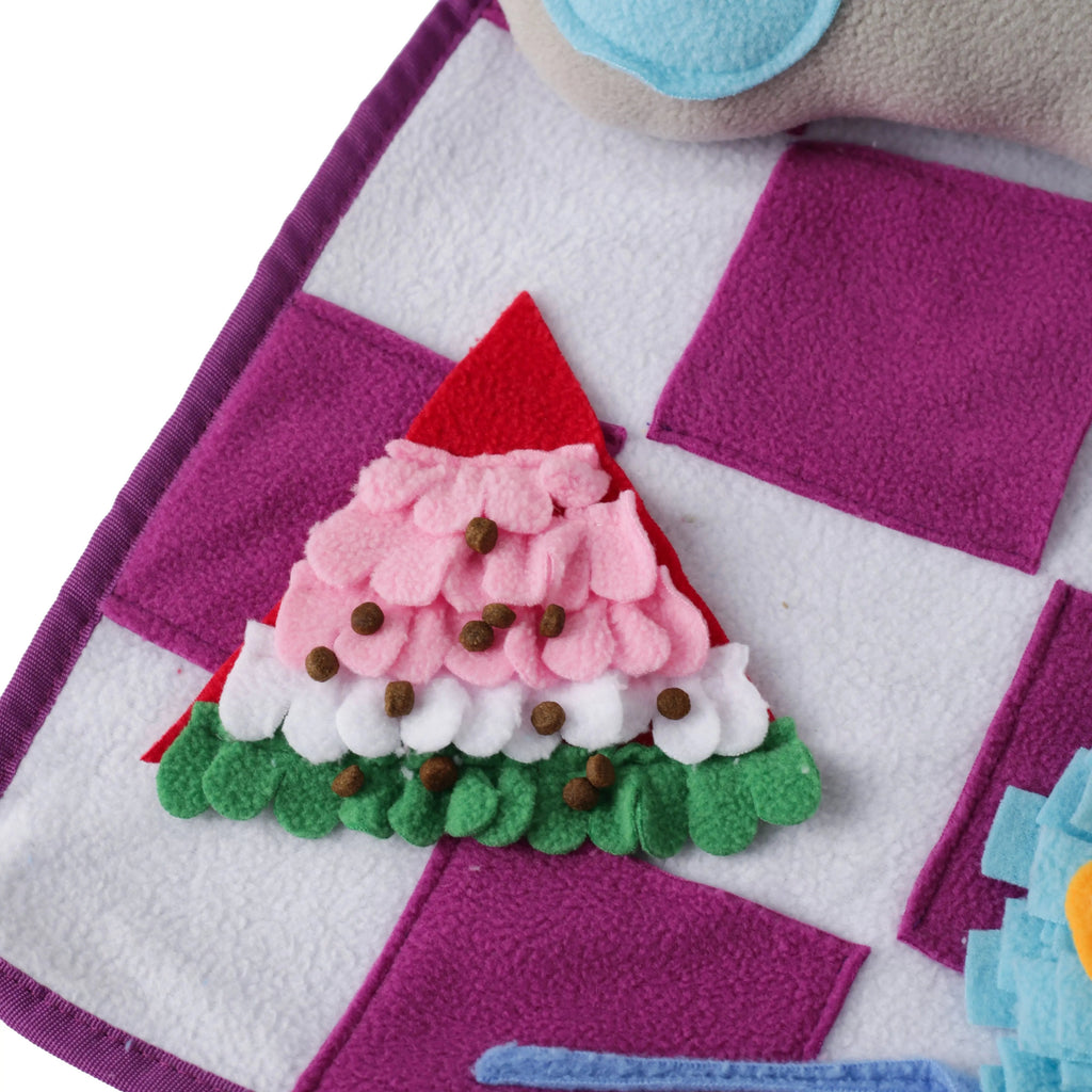 Squeaky Bone Snuffle Mat for Dogs – Interactive Foraging Fun, 24"