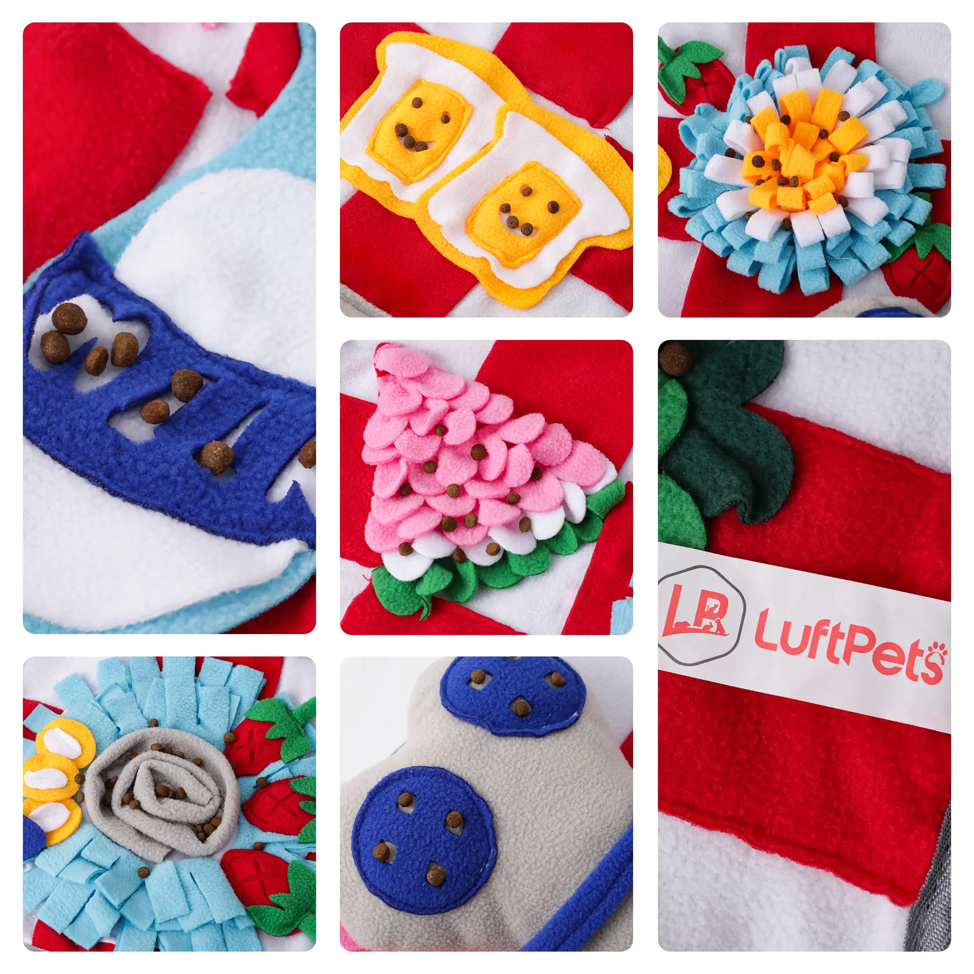 Tapis à renifler couineur pour chiens – Jeu interactif de recherche de nourriture, 61 cm