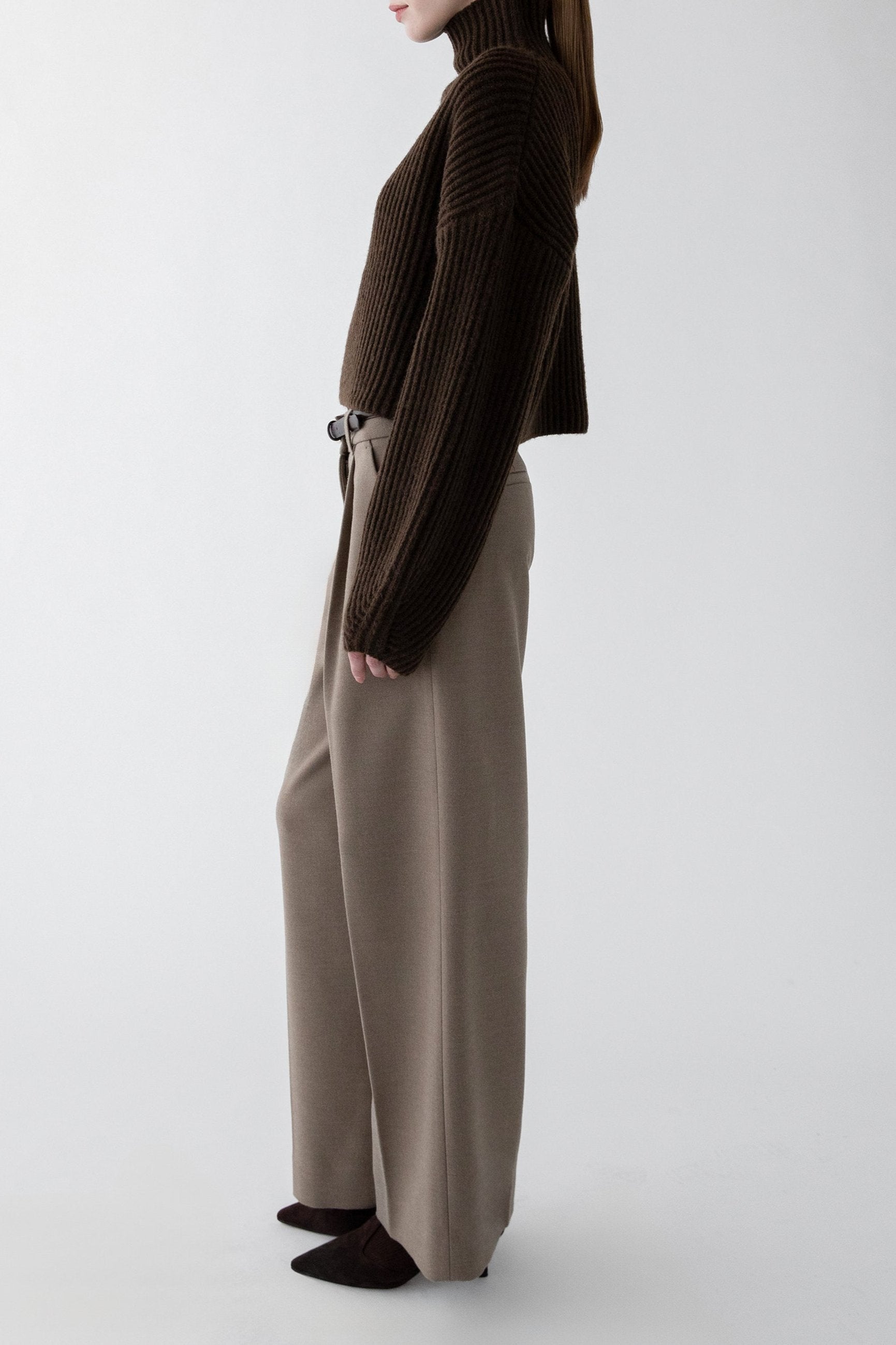 PANTALON À JAMBES LARGES