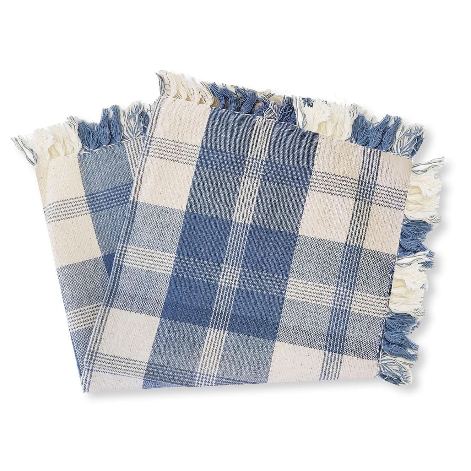 Lemon Tree Soft Blue Cloth Napkin - Set of 4