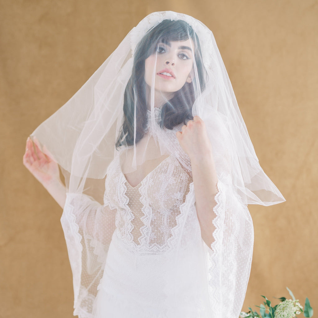 Voile de mariée floral BEVERLY Juliet Cap