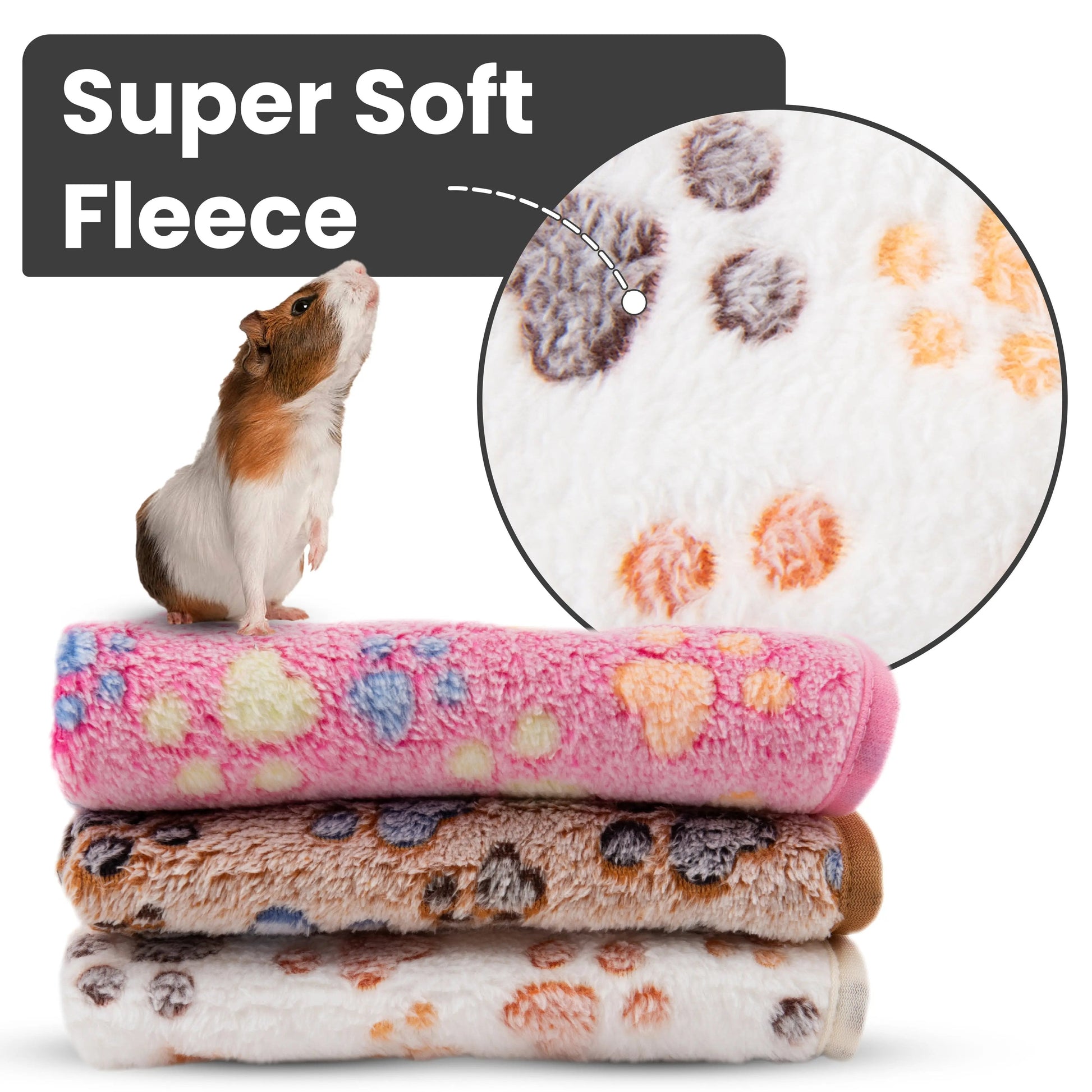 5-Piece Fleece Bedding Set – Perfect for Guinea Pigs, Rabbits,  Dogs & Cats- Value Pack LUFTPETS