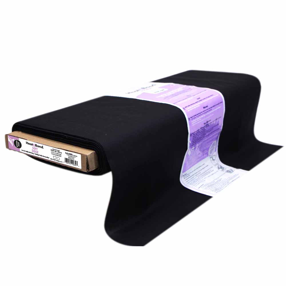 Entoilage thermocollant doux tissé Heat'n'Bond, noir