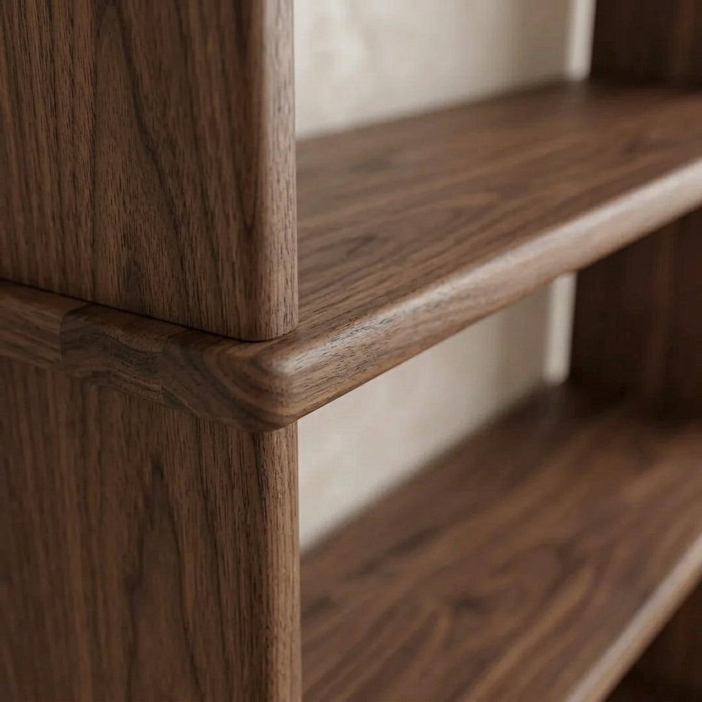 Bibliothèque à 6 étagères en noyer