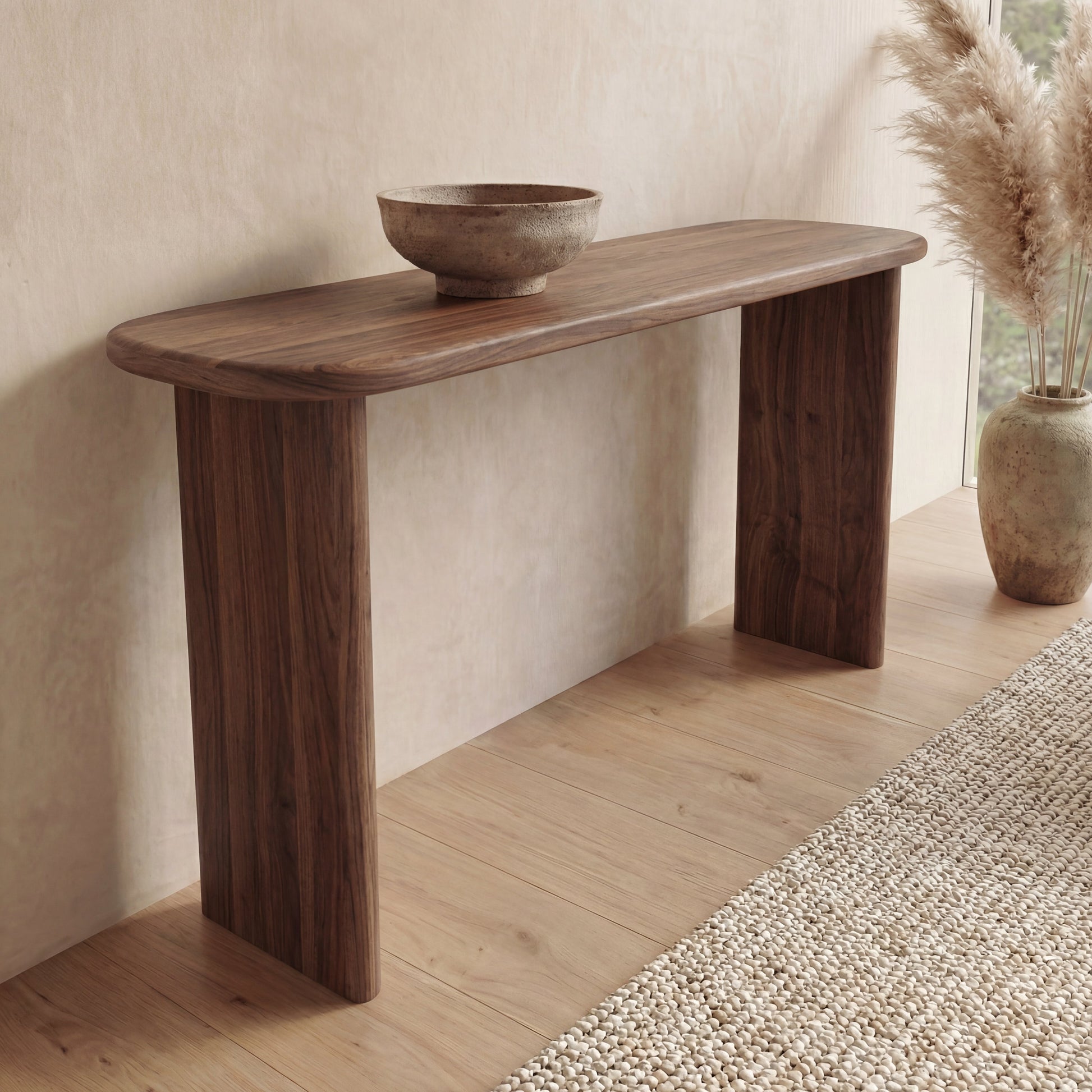 60 Inch Console Table in Walnut