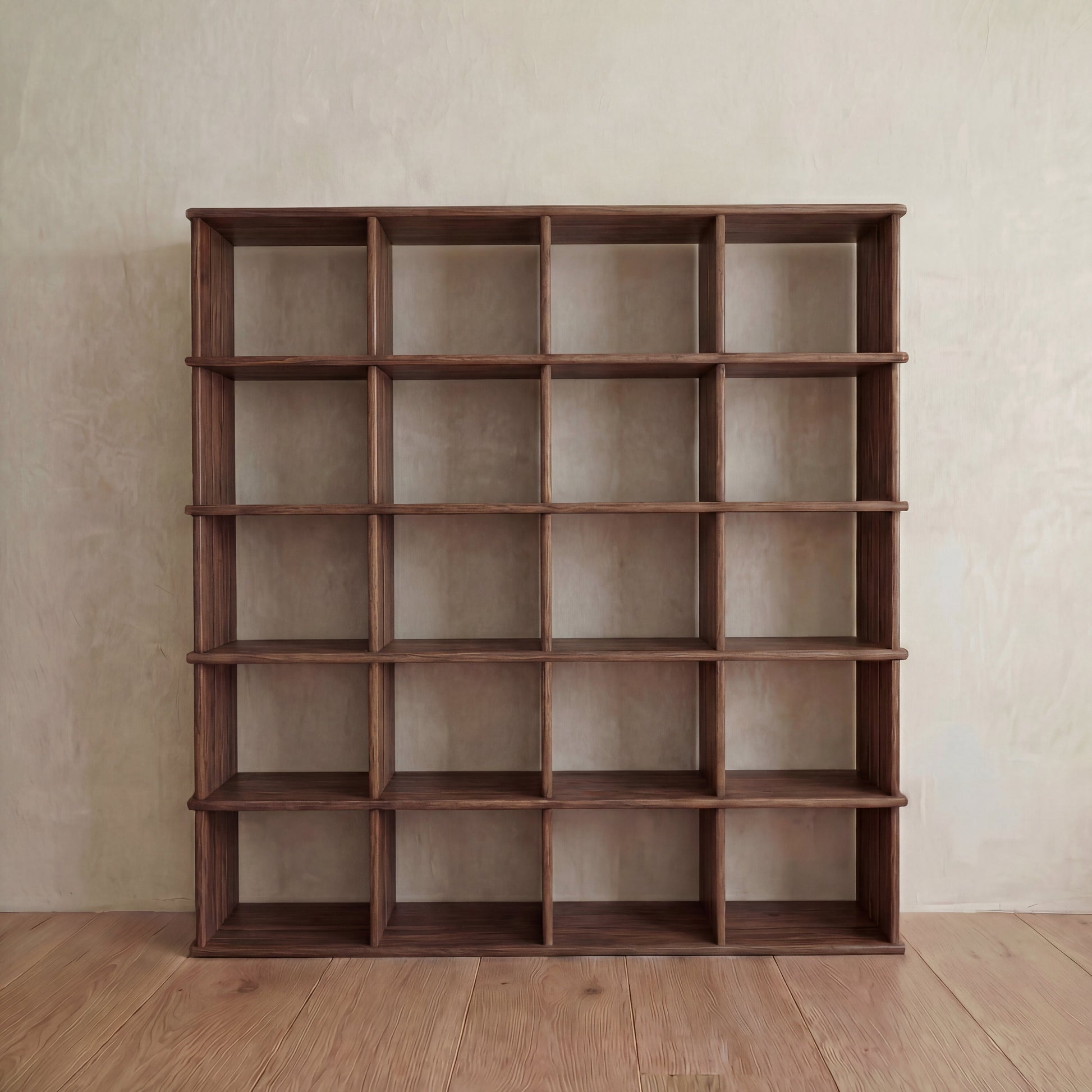 Étagère cubique en noyer
