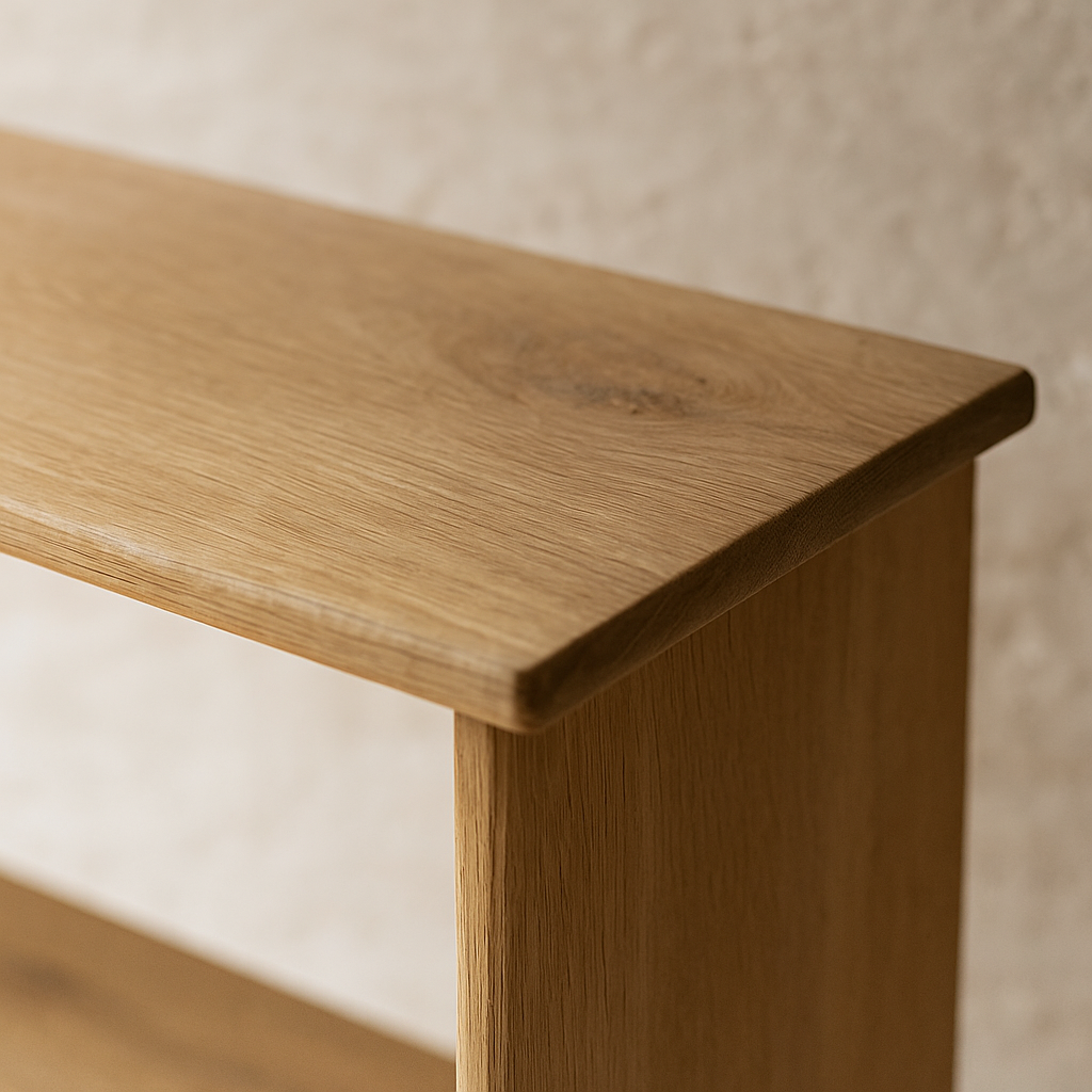 Nine cube bookshelf in white oak